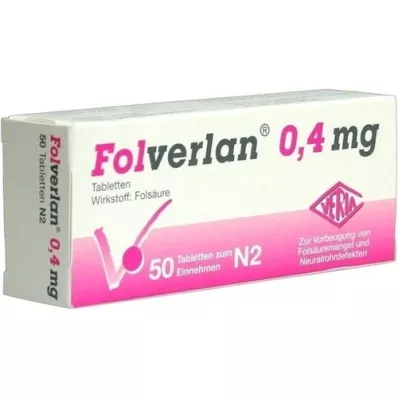 FOLVERLAN 0,4 mg tabletter, 50 stk