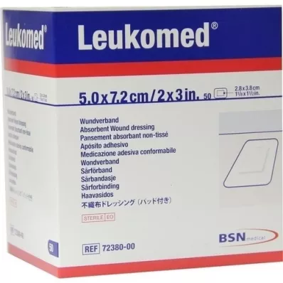 LEUKOMED steril plaster 5x7,2 cm, 50 stk