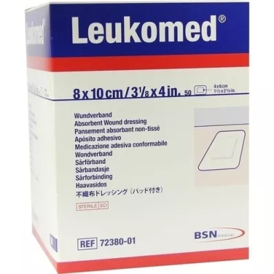 LEUKOMED steril plaster 8x10 cm, 50 stk