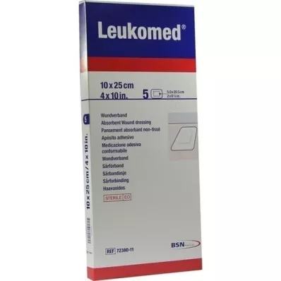 LEUKOMED steril plaster 10x25 cm, 5 stk