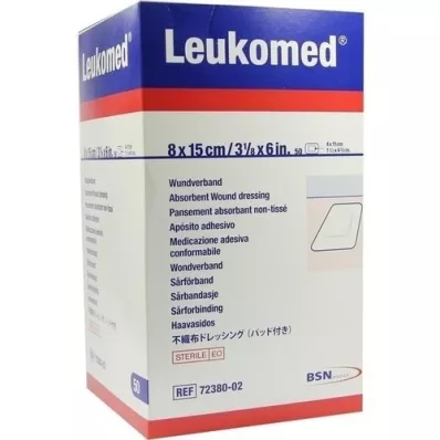 LEUKOMED steril plaster 8x15 cm, 50 stk