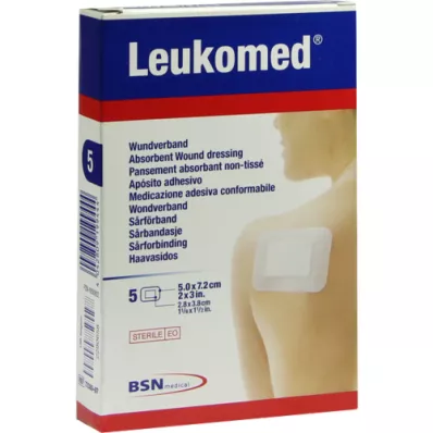 LEUKOMED steril plaster 5x7,2 cm, 5 stk