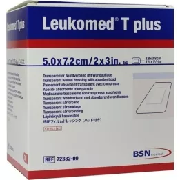 LEUKOMED transp.plus sterile plastre 5x7,2 cm, 50 stk