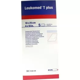 LEUKOMED transp.plus sterilplaster 10x25 cm, 5 stk