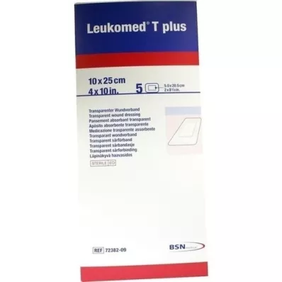 LEUKOMED transp.plus sterilplaster 10x25 cm, 5 stk