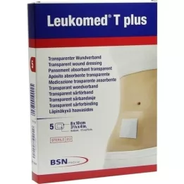 LEUKOMED transp.plus sterilplaster 8x10 cm, 5 stk