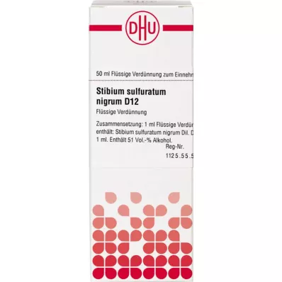 STIBIUM SULFURATUM NIGRUM D 12 Fortynding, 50 ml