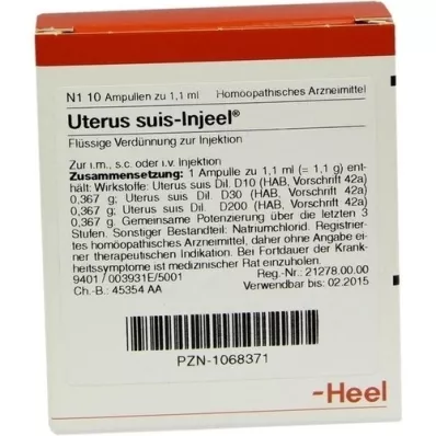 UTERUS SUIS Injeel ampuller, 10 stk