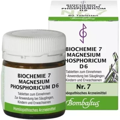 BIOCHEMIE 7 Magnesium phosphoricum D 6 tabletter, 80 stk BIOCHEMIE 7 Magnesium phosphoricum D 6 tabletter, 80 stk