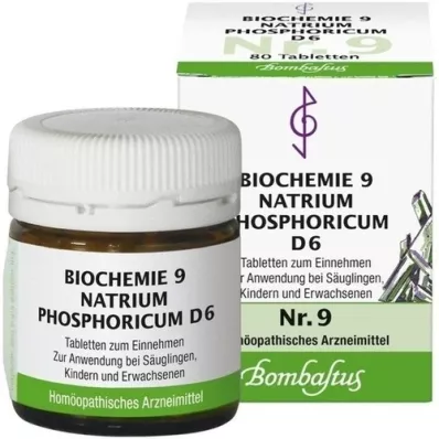 BIOCHEMIE 9 Natrum phosphoricum D 6 tabletter, 80 stk