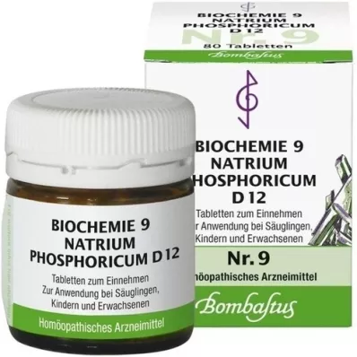 BIOCHEMIE 9 Natrum phosphoricum D 12 tabletter, 80 stk BIOCHEMIE 9 Natrum phosphoricum D 12 tabletter, 80 stk