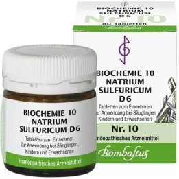 BIOCHEMIE 10 Natrum sulfuricum D 6 tabletter, 80 stk