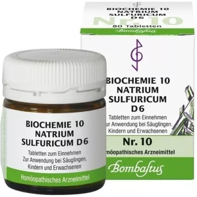 BIOCHEMIE 10 Natrum sulfuricum D 6 tabletter, 80 stk