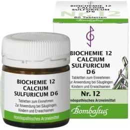 BIOCHEMIE 12 Calcium sulfuricum D 6 tabletter, 80 stk