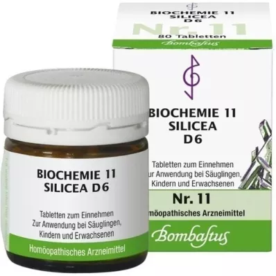 BIOCHEMIE 11 Silicea D 6 tabletter, 80 stk BIOCHEMIE 11 Silicea D 6 tabletter, 80 stk