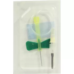 BD VACUTAINER Safety Lok 21 G 18 cm blodopsamlingssæt, 1 stk
