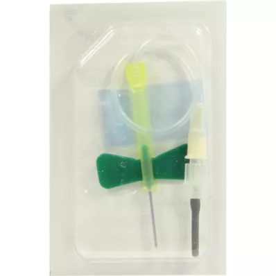 BD VACUTAINER Safety Lok 21 G 18 cm blodopsamlingssæt, 1 stk