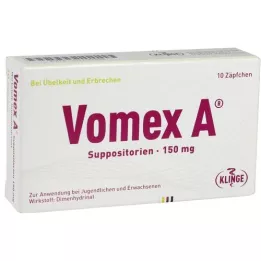 VOMEX A 150 mg stikpiller, 10 stk