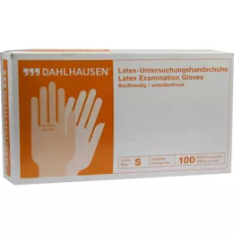 HANDSCHUHE Latex upulveriseret str. S, 100 stk