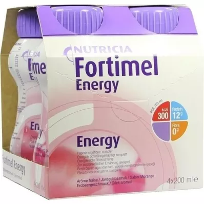 FORTIMEL Energi jordbær smag, 4X200 ml