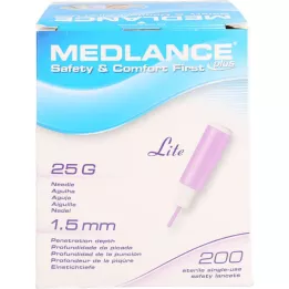 MEDLANCE plus Lite sikkerhedslancetter 25 G, 200 stk