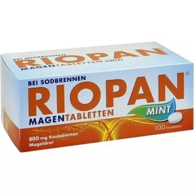 RIOPAN Mavetabletter mynte 800 mg tyggetabletter, 100 stk