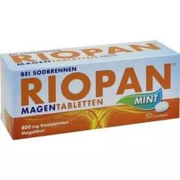 RIOPAN Mavetabletter Mint 800 mg tyggetabletter, 50 stk