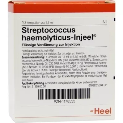 STREPTOCOCCUS HAEMOLYTICUS Injeel ampuller, 10 stk