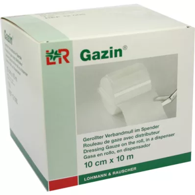 GAZIN Bandagegaze 10 cmx10 m 8-fold, 1 stk