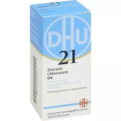 BIOCHEMIE DHU 21 Zincum chloratum D 6 tabletter, 80 stk BIOCHEMIE DHU 21 Zincum chloratum D 6 tabletter, 80 stk