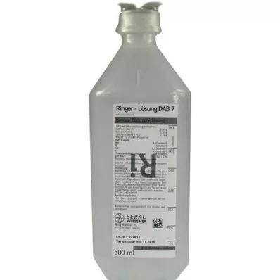 RINGER LÖSUNG DAB 7 plastik, 500 ml
