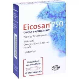 EICOSAN 750 Omega-3 koncentrat bløde kapsler, 60 stk