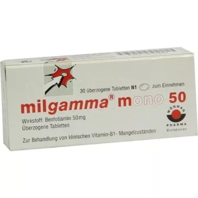 MILGAMMA mono 50 overtrukne tabletter, 30 stk