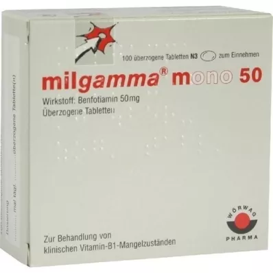 MILGAMMA mono 50 overtrukne tabletter, 100 stk
