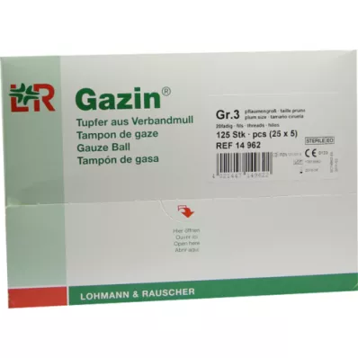GAZIN Vat blommesteril 2+3 beskyttende r.o.RK, 125 stk