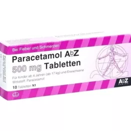 PARACETAMOL AbZ 500 mg tabletter, 10 stk