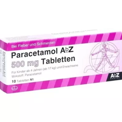 PARACETAMOL AbZ 500 mg tabletter, 10 stk