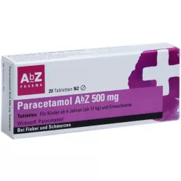 PARACETAMOL AbZ 500 mg tabletter, 20 stk