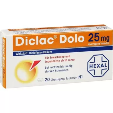 DICLAC Dolo 25 mg overtrukne tabletter, 20 stk