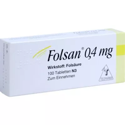 FOLSAN 0,4 mg tabletter, 100 stk