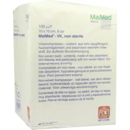 VLIESKOMPRESSEN 10x10 cm usteril 6-fold, 100 stk