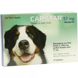 CAPSTAR 57 mg tabletter til store hunde, 6 stk