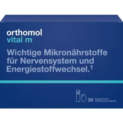 ORTHOMOL Vital M drikkeflaske/kapsel kombinationspakke, 30 stk