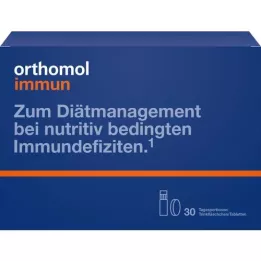ORTHOMOL Immun drikkeflaske/tablet kombinationspakke, 30 stk