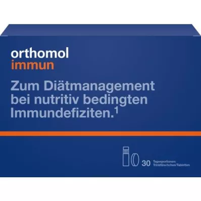 ORTHOMOL Immun drikkeflaske/tablet kombinationspakke, 30 stk ORTHOMOL Immun drikkeflaske/tablet kombinationspakke, 30 stk