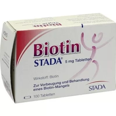 BIOTIN STADA 5 mg tabletter, 100 stk BIOTIN STADA 5 mg tabletter, 100 stk