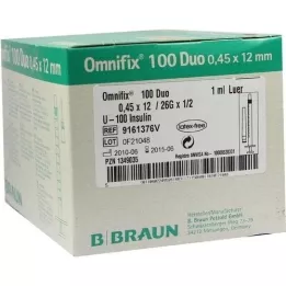 OMNIFIX Duo 100 insulinsprøjter 1 ml, 100X1 ml