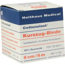 KURZZUGBINDE Bomuldslast 6 cmx5 m, 1 stk