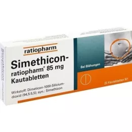 SIMETHICON-ratiopharm 85 mg tyggetabletter, 20 stk