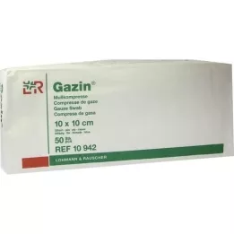 GAZIN Gaze komp. 10x10 cm usteril 32-fold drift, 50 stk